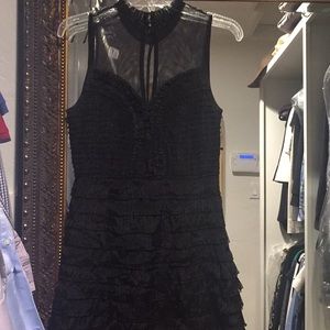 Silk black cocktail dress.